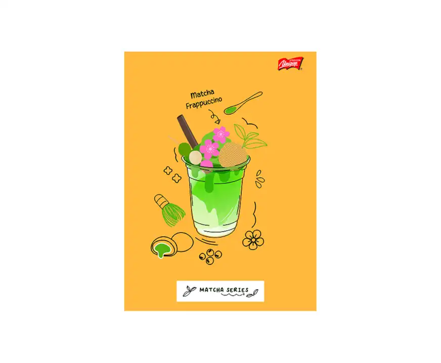 Zeszyt A5 32 kartki w kratkę Matcha Mood
