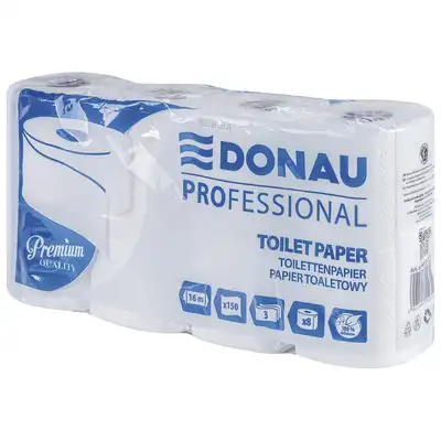 Papier toaletowy celulozowy Donau Professional 3 warstwowy biały 8 sztuk