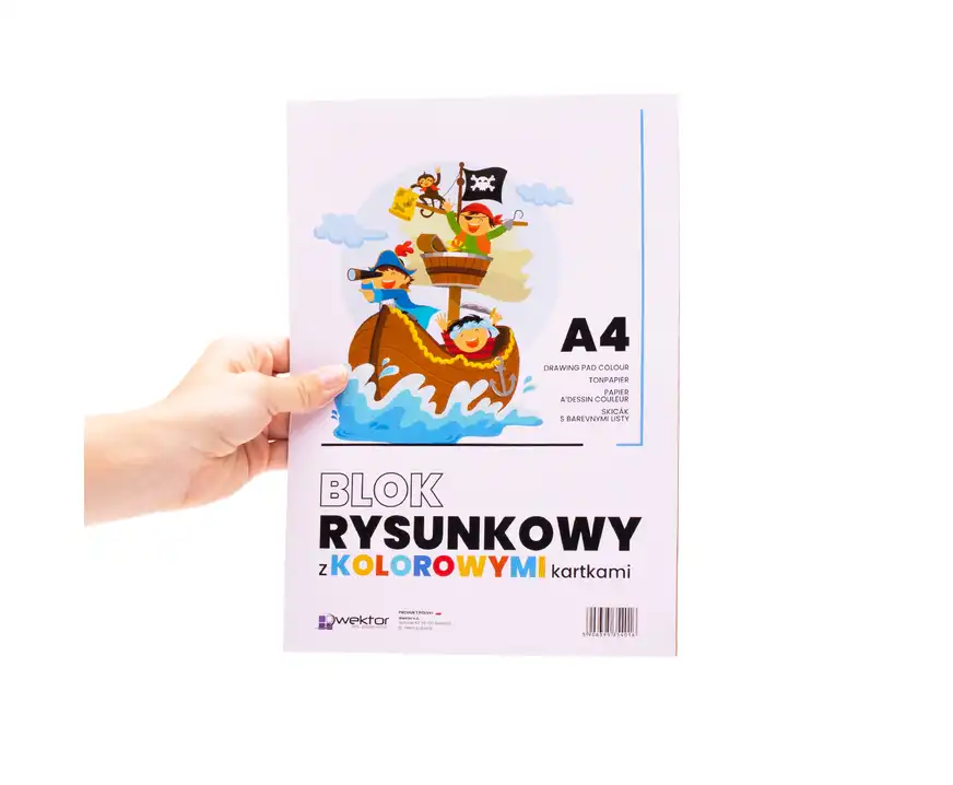 Blok rysunkowy A4 kolorowy Wektor