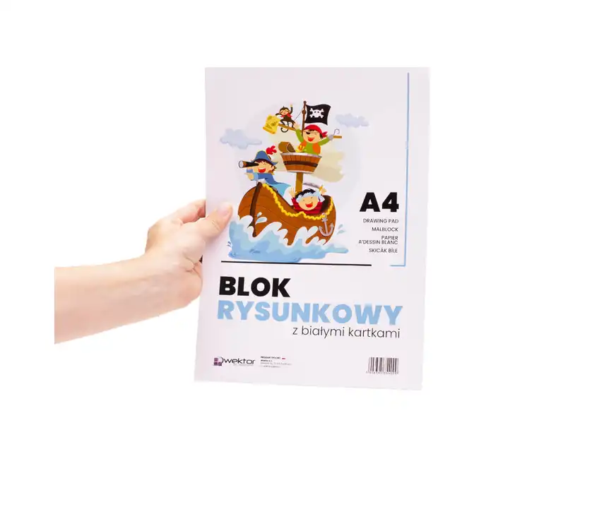 Blok rysunkowy A4 biały Wektor