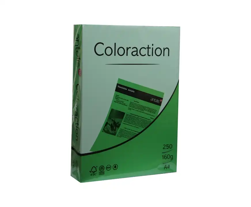 Papier ksero kolorowy A4 80g Dublin zielony Coloraction