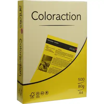 Papier ksero kolorowy A4 80g Sevilla żółty Coloraction