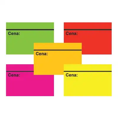 Etykiety cenowe 42x30 mm - Typ C czerwony