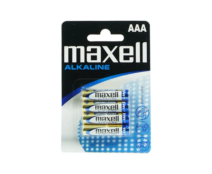 Baterie AAA LR03 1.5V alkaliczne Maxell 4 sztuki