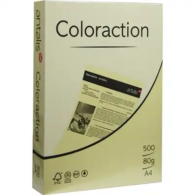 Papier ksero kolorowy A3 80g Desert żółty jasny Coloraction