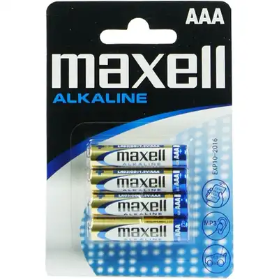 Baterie AAA LR03 1.5V alkaliczne Maxell 4 sztuki
