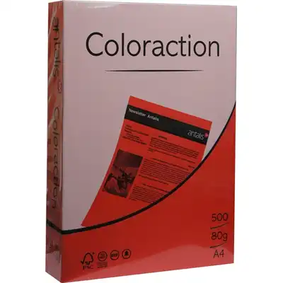 Papier ksero kolorowy A4 160g Chile koralowy Coloraction