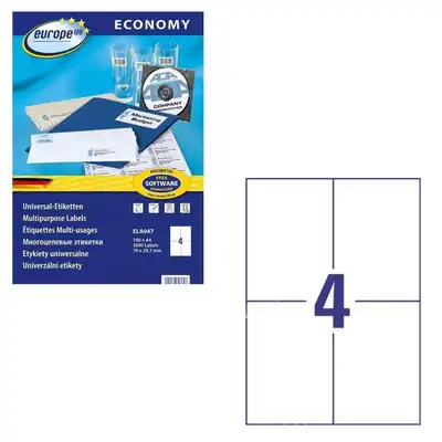 Etykiety samoprzylepne Avery Zweckform Economy uniwersalne białe 105x148mm