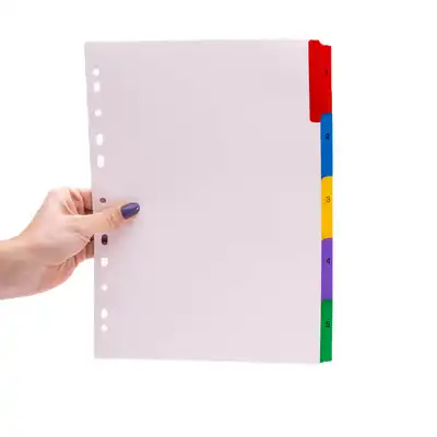 Przekładki do segregatora A4 numeryczne kartonowe 1-5 Esselte Mylar