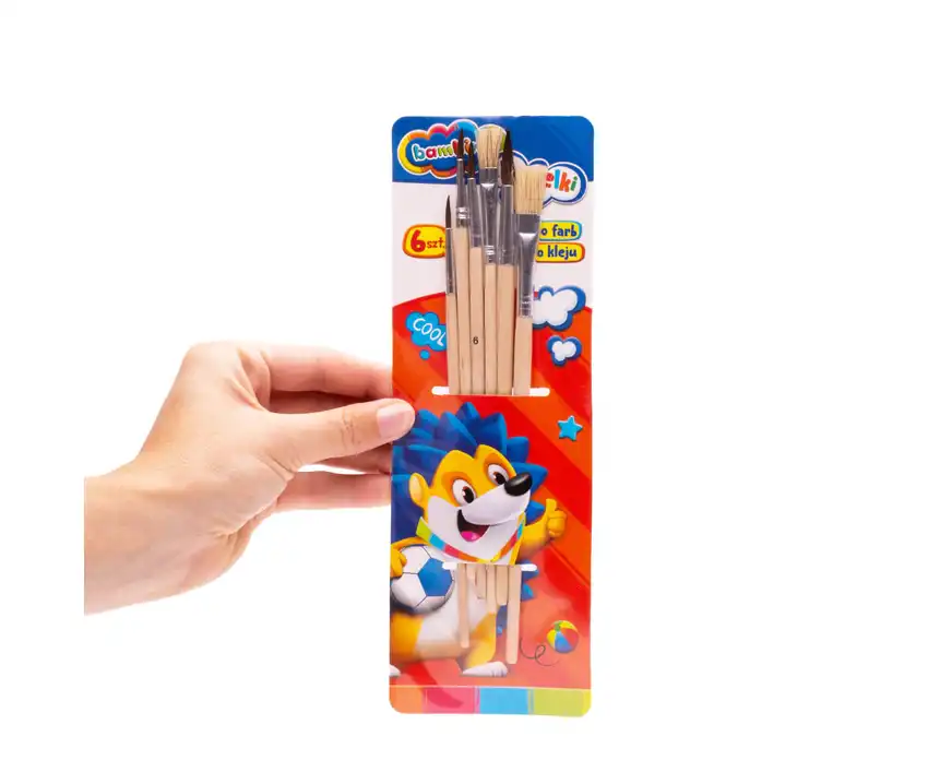 Pędzelki do farb Bambino 6 sztuk