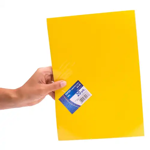 Papier samoprzylepny A4 żółty Kreska