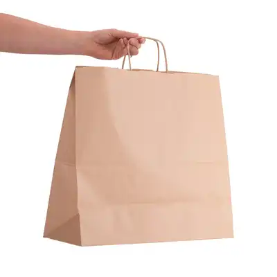 Torba papierowa ekologiczna 400x180x390 mm brązowa