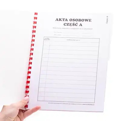 Teczka do akt osobowych Konfex T-02  czerwony