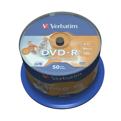 Płyta Verbatim DVD-R 4.7GB Printable cake 50 sztuk