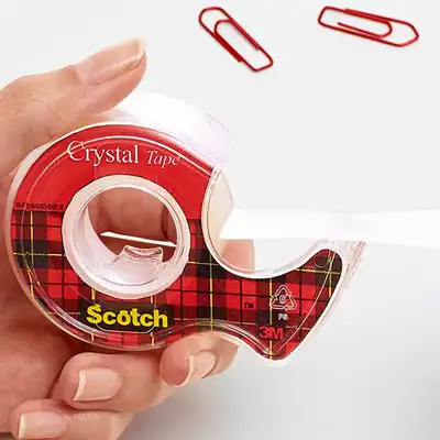 Taśma klejąca biurowa Scotch Crystal krystaliczna na podajniku 19mm x 7.5m