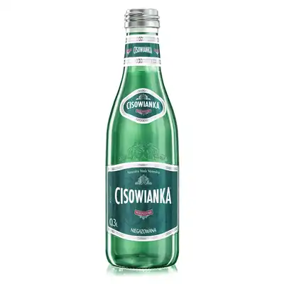 Woda mineralna Cisowianka niegazowana 0,3 l szklana butelka