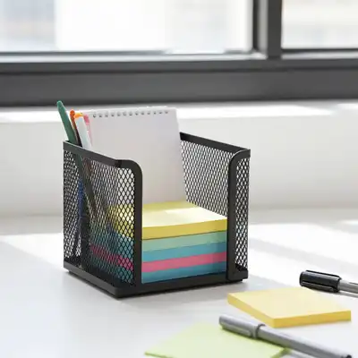 Organizer na karteczki metalowy Q-Connect czarny
