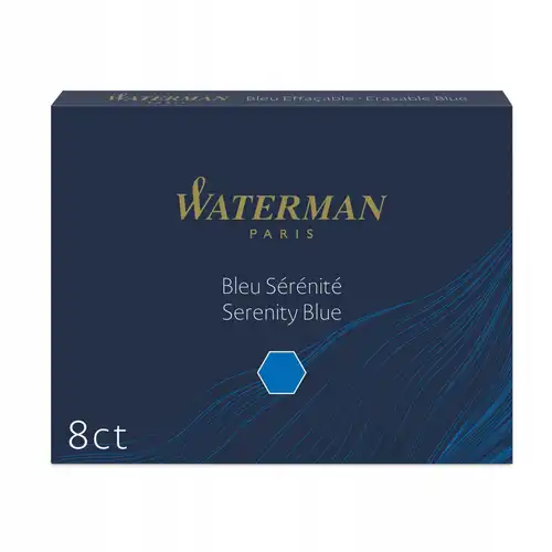 Naboje do pióra Waterman - 8 sztuk niebieski