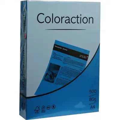 Papier ksero kolorowy A4 80g Stockholm niebieski ciemny - 100 arkuszy Coloraction