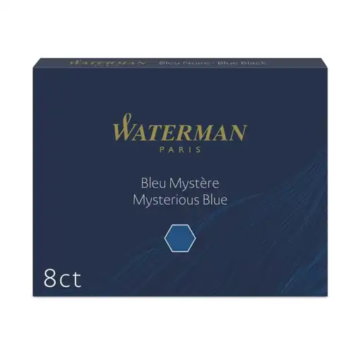 Naboje do pióra Waterman - 8 sztuk granatowy