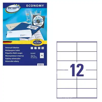 Etykiety samoprzylepne Avery Zweckform Economy uniwersalne białe 105x48mm