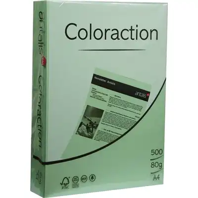 Papier ksero kolorowy A4 80g Forest zielony jasny - 100 arkuszy Coloraction