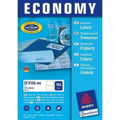 Etykiety samoprzylepne Avery Zweckform Economy uniwersalne białe 105x74mm