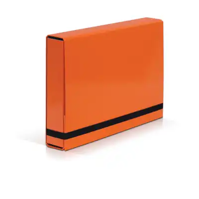 Teczka skrzydłowa z gumką Vaupe Caribic Box 50mm pomarańczowy