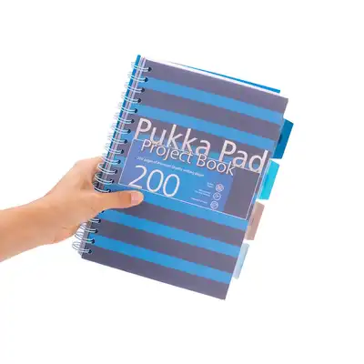 Kołozeszyt B5 w kratkę 200 stron Pukka Pad Project Book Navy