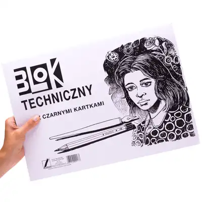 Blok techniczny czarny A3 10 kartek Kreska