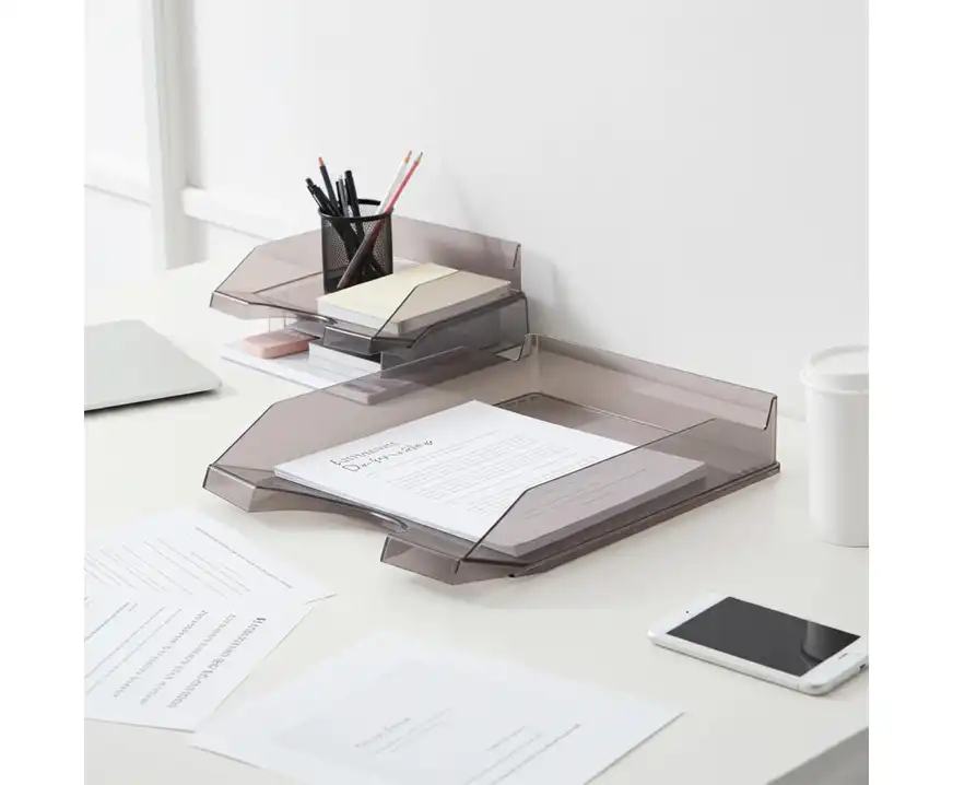 Szuflada na dokumenty A4 Office Products przezroczysta dymny