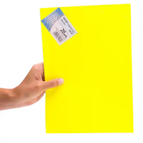 Papier samoprzylepny A4 żółty fluo Kreska