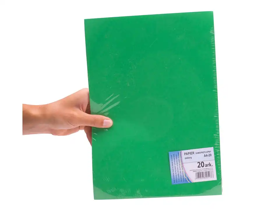 Papier samoprzylepny A4 zielony Kreska