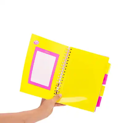 Kołozeszyt B5 w kratkę 200 stron Pukka Pad Project Book Neon różowy