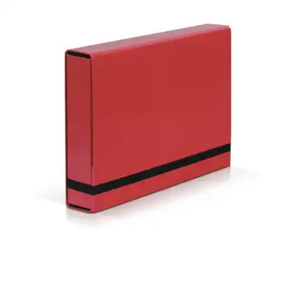 Teczka skrzydłowa z gumką Vaupe Caribic Box 50mm czerwony