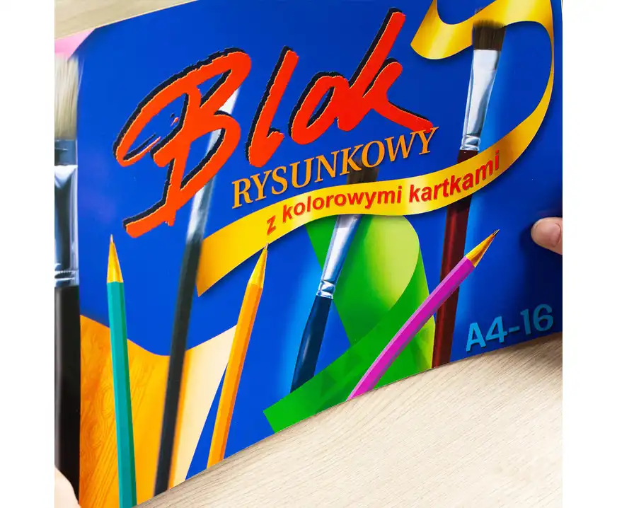 Blok rysunkowy kolorowy A4 16 kartek Kreska