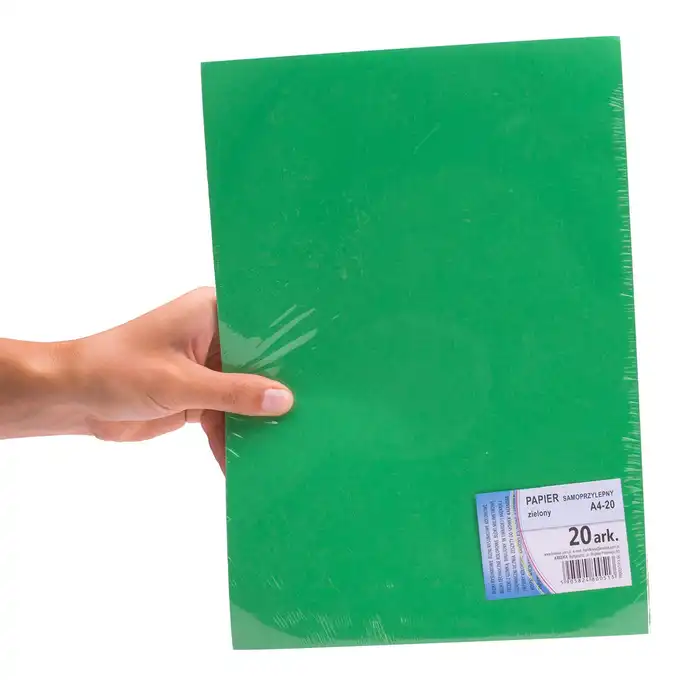 Papier samoprzylepny A4 zielony Kreska