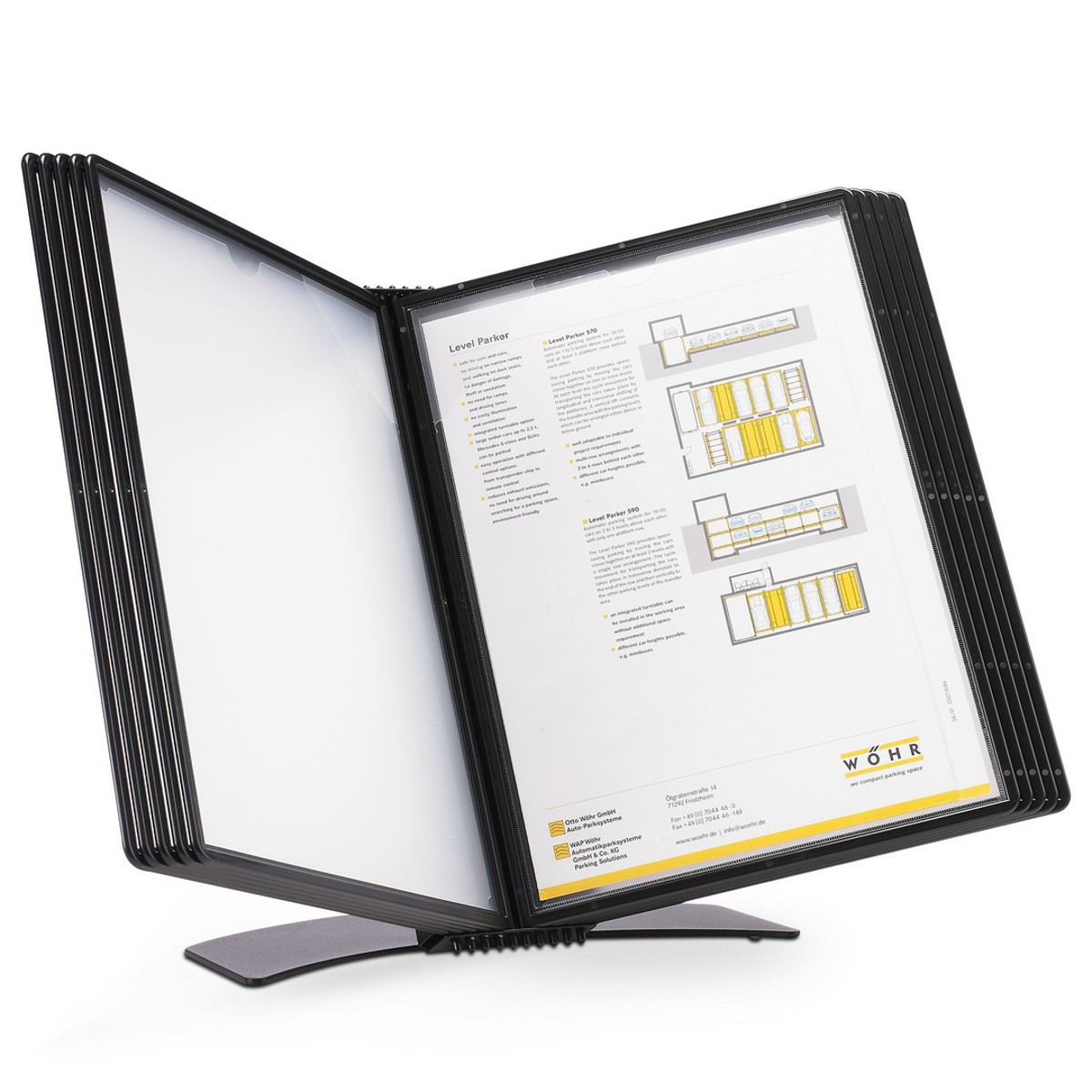 Biurkowy system prezentacyjny Black Edition + 10 paneli prezentacyjnych Easy Load Djois x Tarifold hurtownia