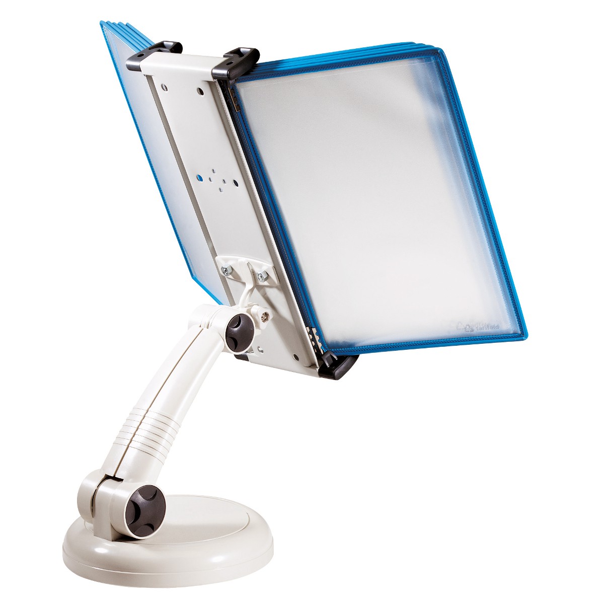 Biurkowy system prezentacyjny Mini Stand Djois x Tarifold + 10 paneli prezentacyjnych niebieskich hurtownia